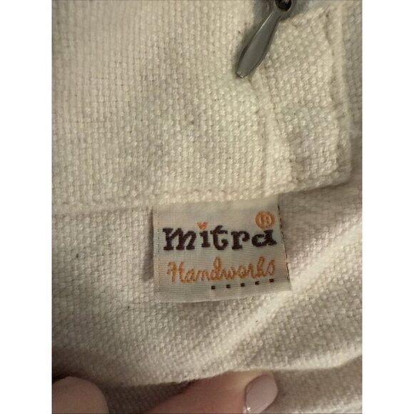 Mitra Wool Embroidered Flowers Purse Shoulder Bag Boho Chic Nepal Sustainable - Picture 6 of 13